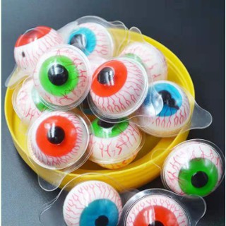 6 styles]1pcs halal 3D Eyeball Soft Fruit Gummi Multi Mix Gummy Candy Jelly  / Planet Earth / Football / EyeballPopped Jelly Fudge High