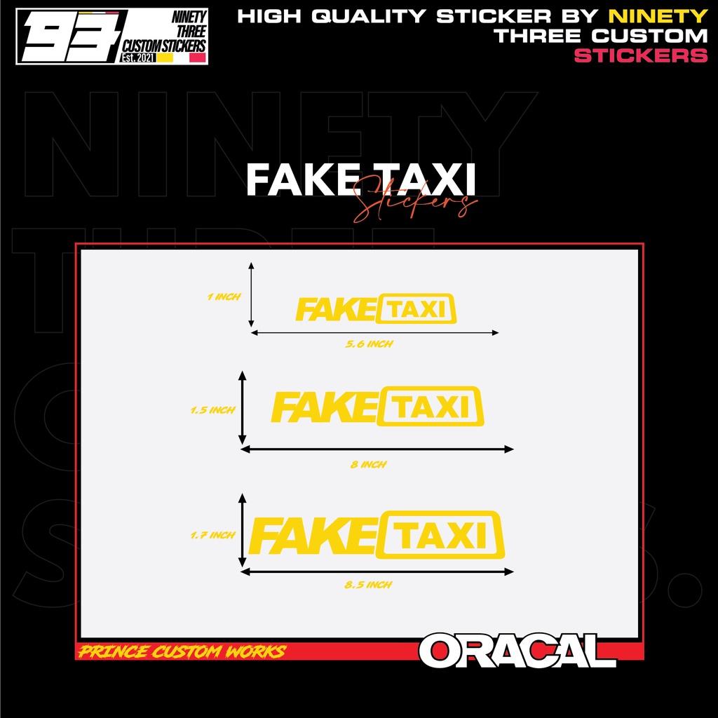 READY STOCK]] FAKE TAXI STICKER DECALS | Shopee Malaysia