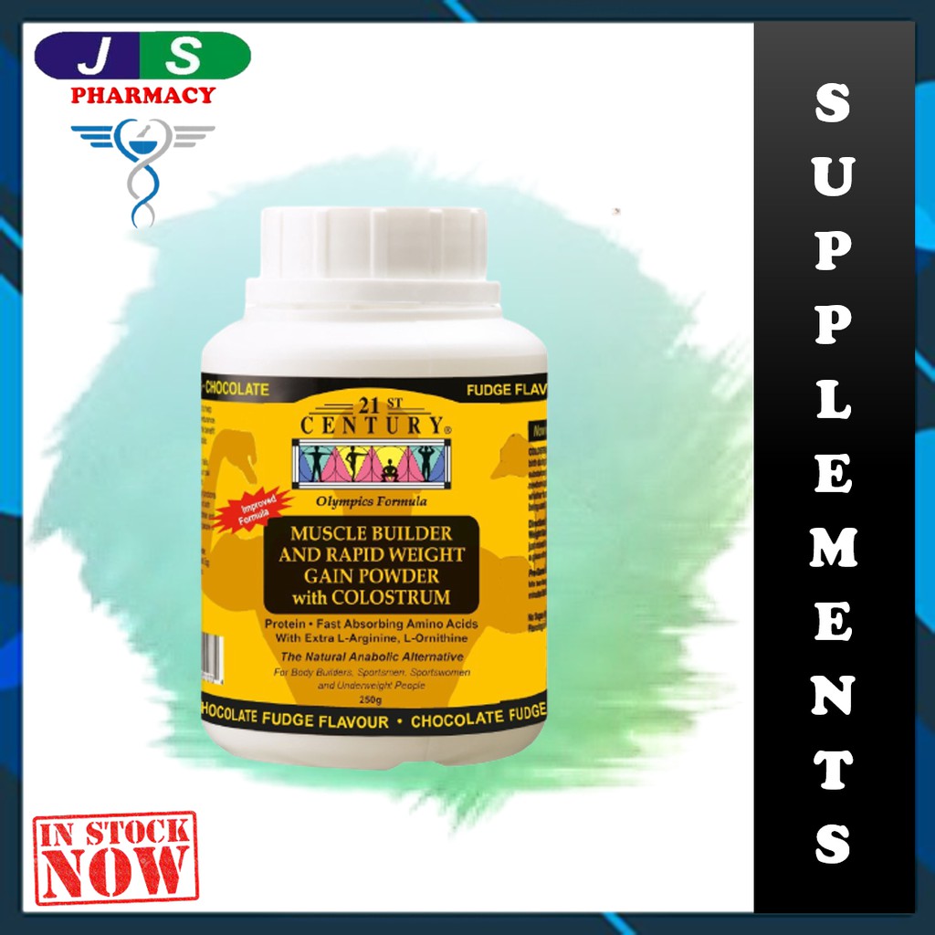 21st Century Muscle Builder And Rapid Weight Gain Powder with Colostrum