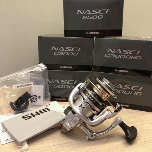SHIMANO 13' NASCI SPINNING FISHING REEL WITH 1 YEAR WARRANTY