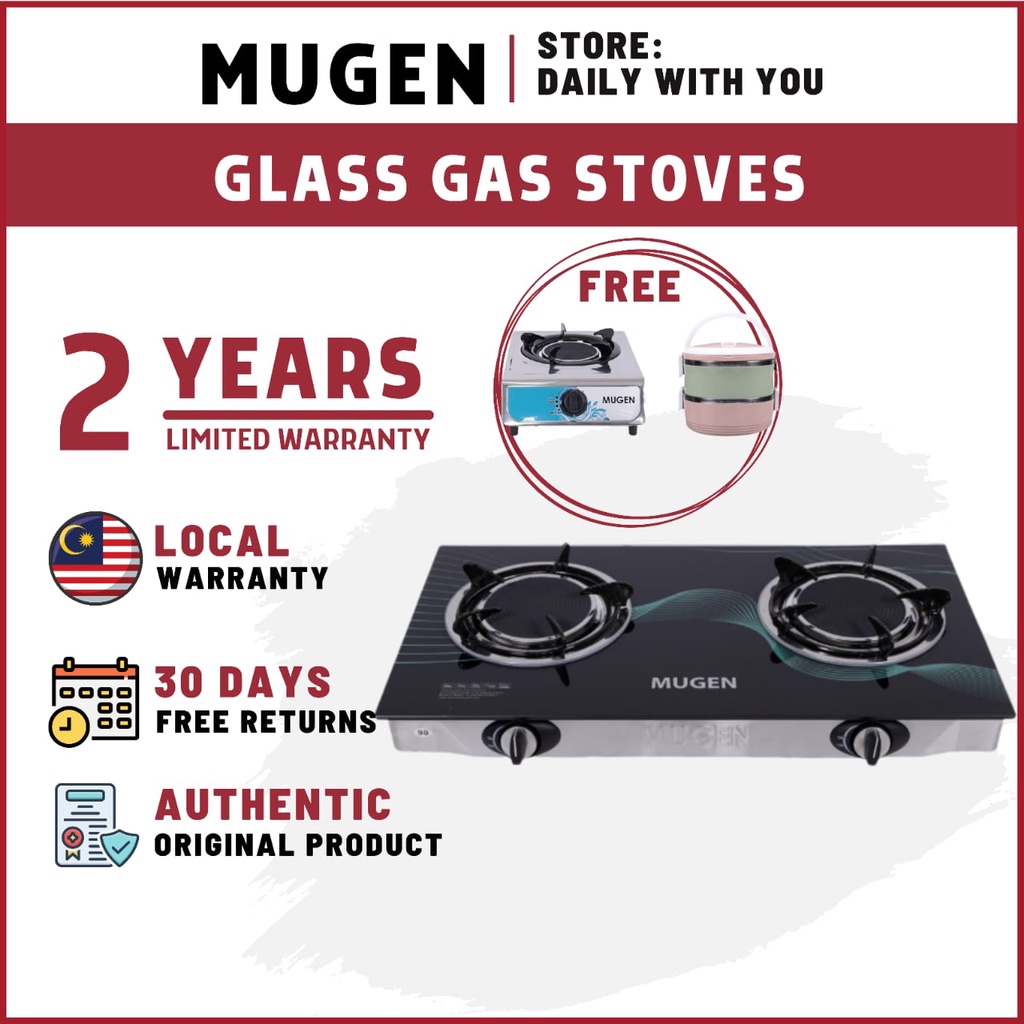 (Ready Stock) Mugen Infrared Gas Stove, Low Gas Consumption Time Reliable & Safe, Hygiene