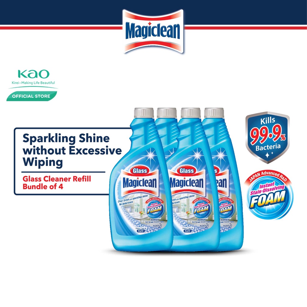 [Bundle of 4] MAGICLEAN Glass Cleaner Refill (500ml) Shopee Malaysia