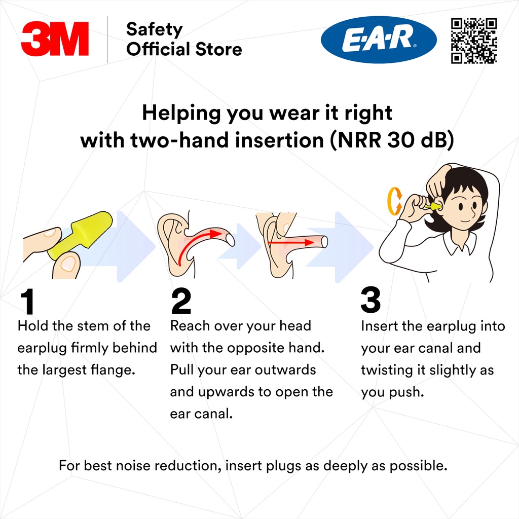 3M E A R Flexible Fit Earplugs HA 328 1000 328 1001 NRR 30 DB 25 DB Individually Packaged