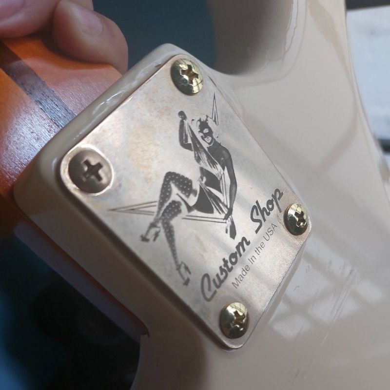 4 Viti Per Piastra Manico Chitarra Elettrica Con Testa Bombata Nera - KAISH, 40mm, Per Fender Tele Strat P-Bass Squier