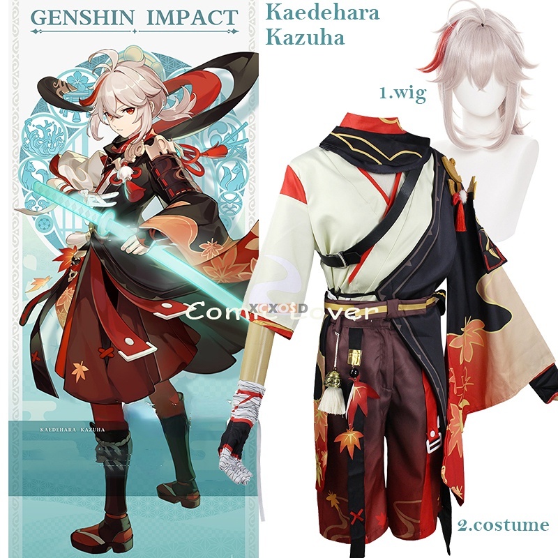 Ready Stock Genshin Impact Kaedehara Kazuha Cosplay Costumes Character Outfit Roleplaying