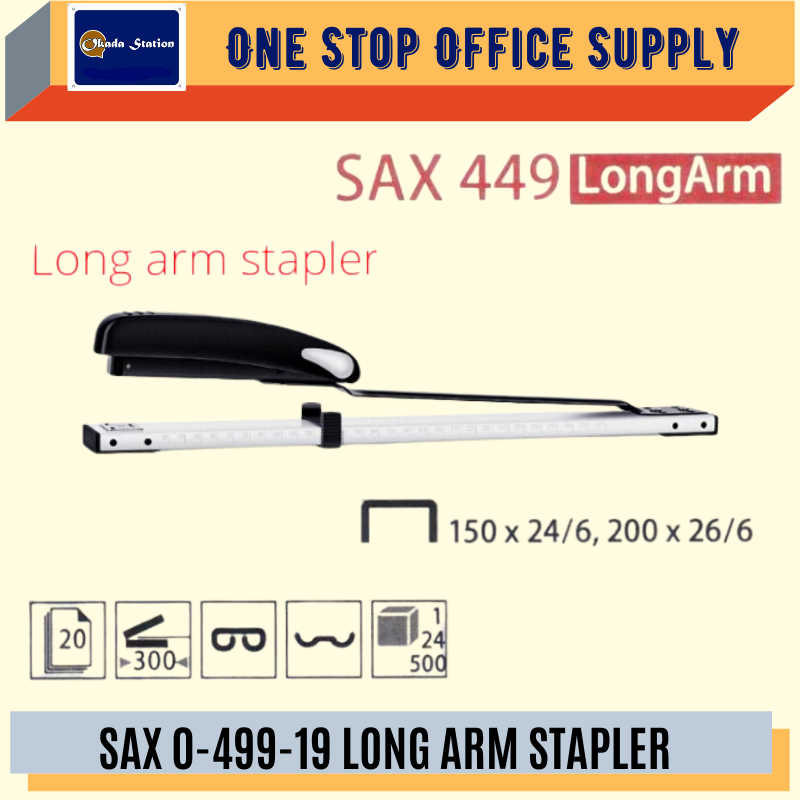 Long Reach® Stapler, 20 Sheets, Black - View #3