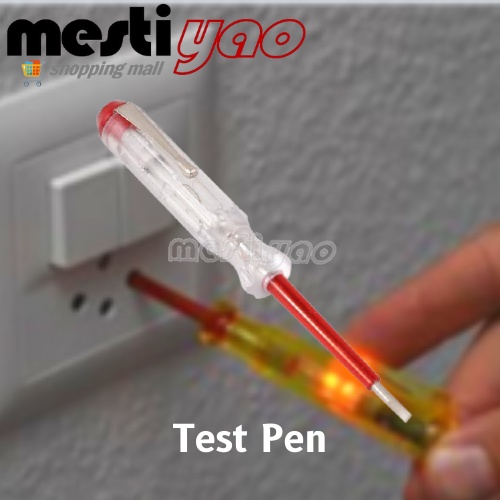 Electrician Test Pen/Voltage Detector/Electrical Tester Screwdriver Red ...