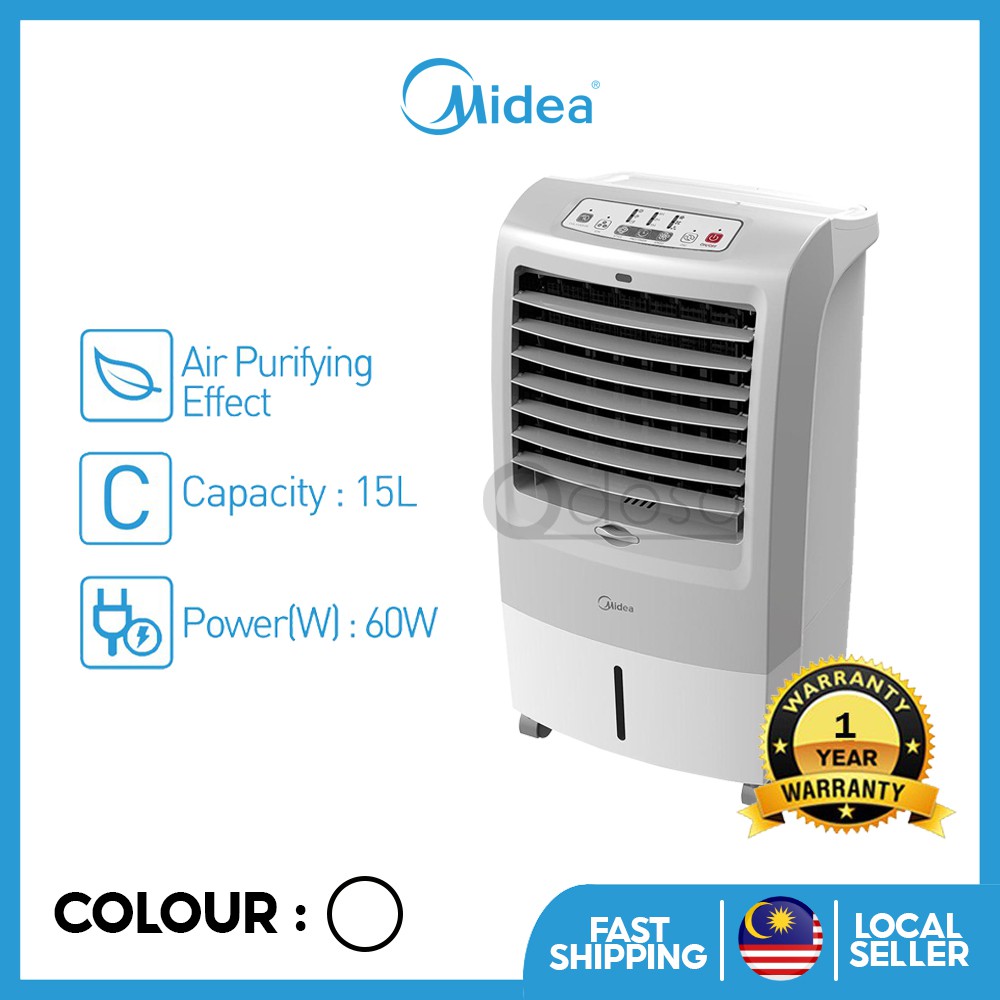 Midea 15L ionizer Air Cooler with Remote Control (MAC-215F) | Shopee ...