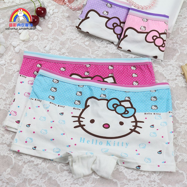 DMiya】2-10Y Hello kitty Random Color Underwear Kids Girls Cartoon Underwear  Panties