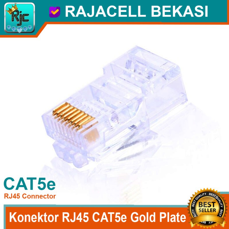 RJ45 CAT5e CAT6 Gold Plate Connector Ethernet LAN Plug Boot | Shopee ...