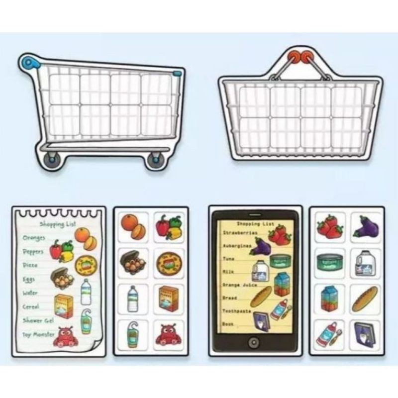 [JPG File] Printable Board Games Shopping List / Shopping Cart