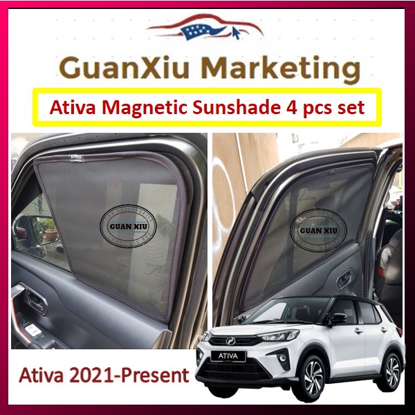 Perodua Ativa 2021 Sunshade   Magnetic Sunshade   Sun Protect 4pcs 