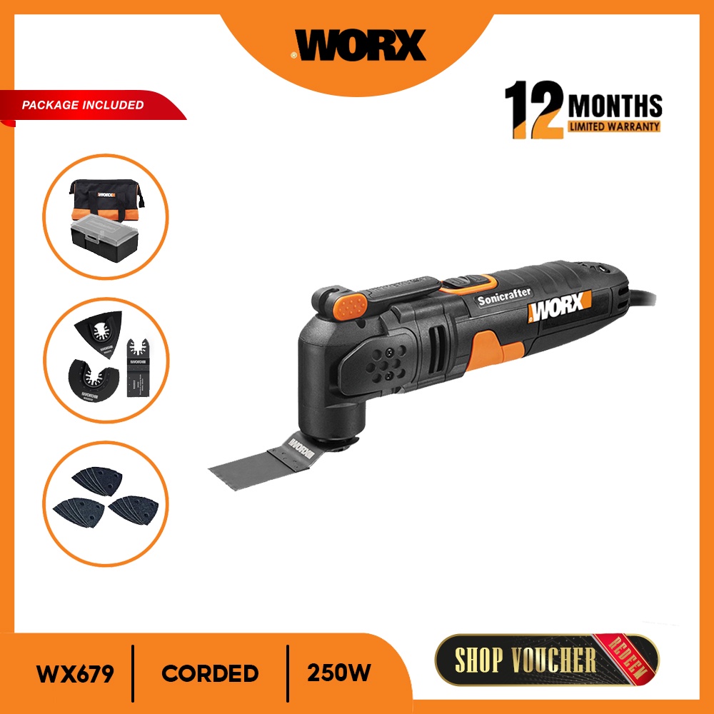 WORX WX679 Universal Hyperlock Oscillating Multi Tool Sonicrafter