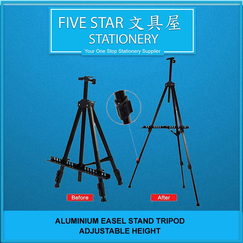 Aluminium Easel Stand Tripod Adjustable Height Shopee Malaysia