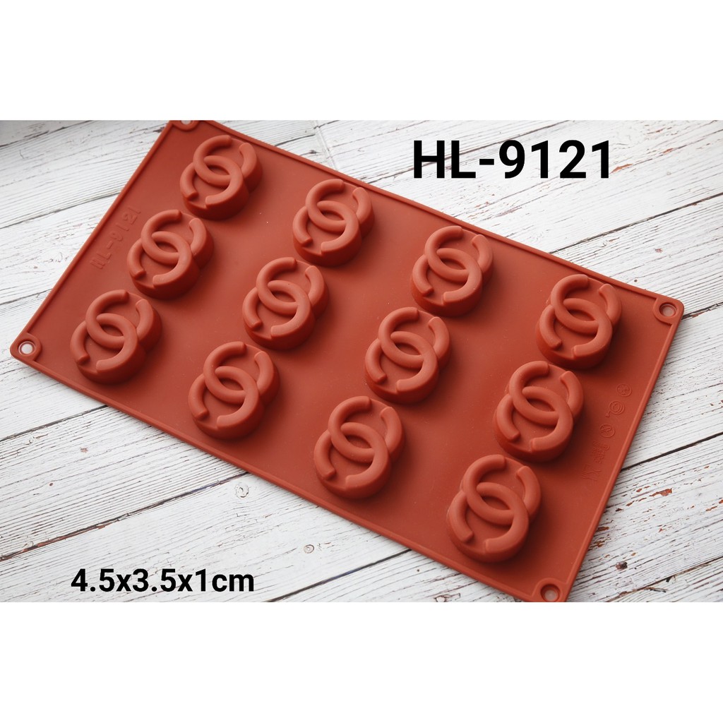 Hl-9121 Chocolate Silicone Mold fondant clay Soap handbag chanel