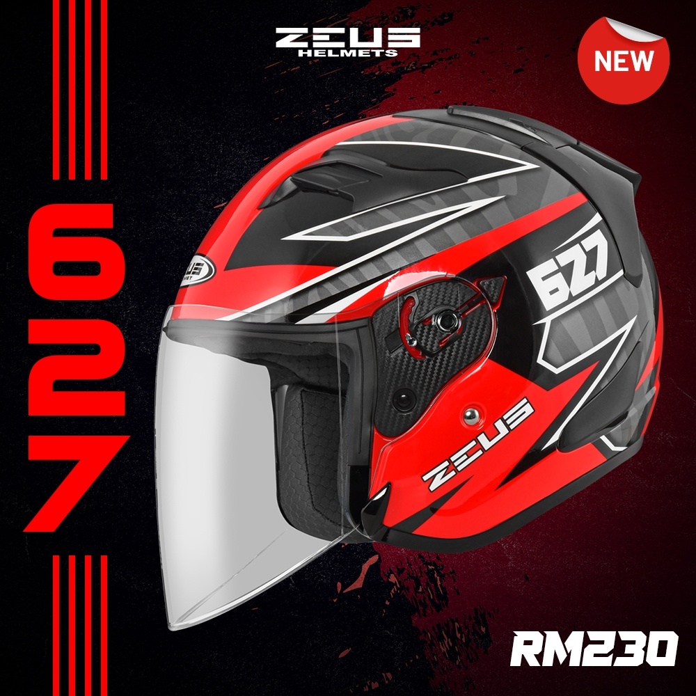 Zeus Zs627 Zeus Open Face Helmet Red Zeus Open Face ZEUS ZS-811 AL