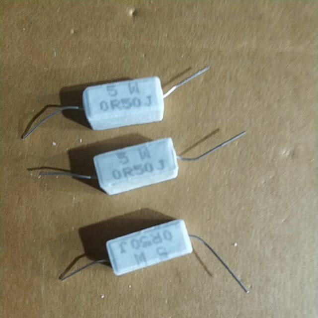 5w Resistance Confezione Da 2 Resistenze Ceramiche NTE 5W1D5 - 1.5 Ohm 5W, Per Riparazioni Elettroniche Power 5
