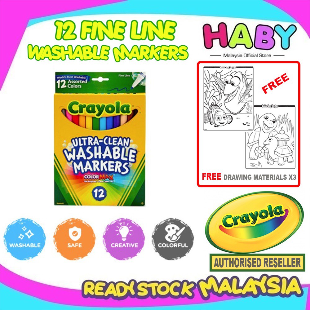 Crayola Washable Markers 12-pack • See best price »