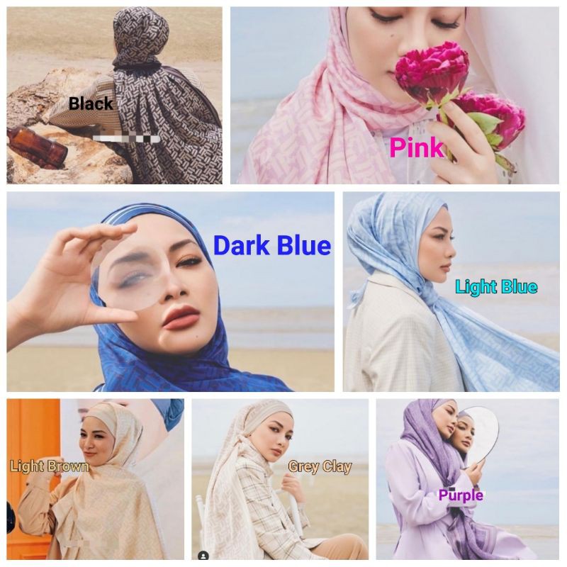 naelofar mono printed shawl
