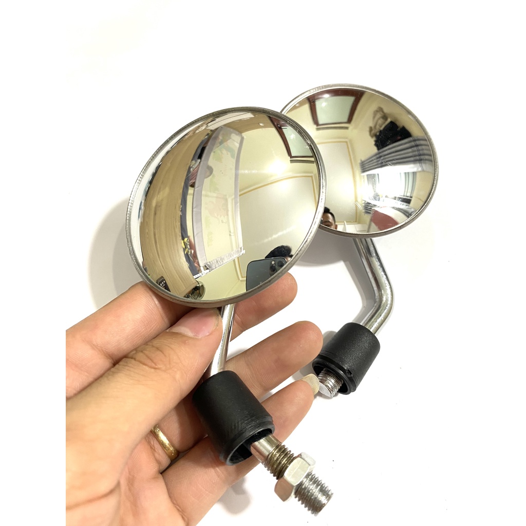 Mini Convex Motorcycle Mirror For All Models (1 Pcs) Shopee Malaysia
