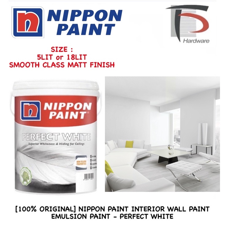 [100 ORIGINAL] NIPPON PAINT INTERIOR WALL PAINT EMULSION PAINT