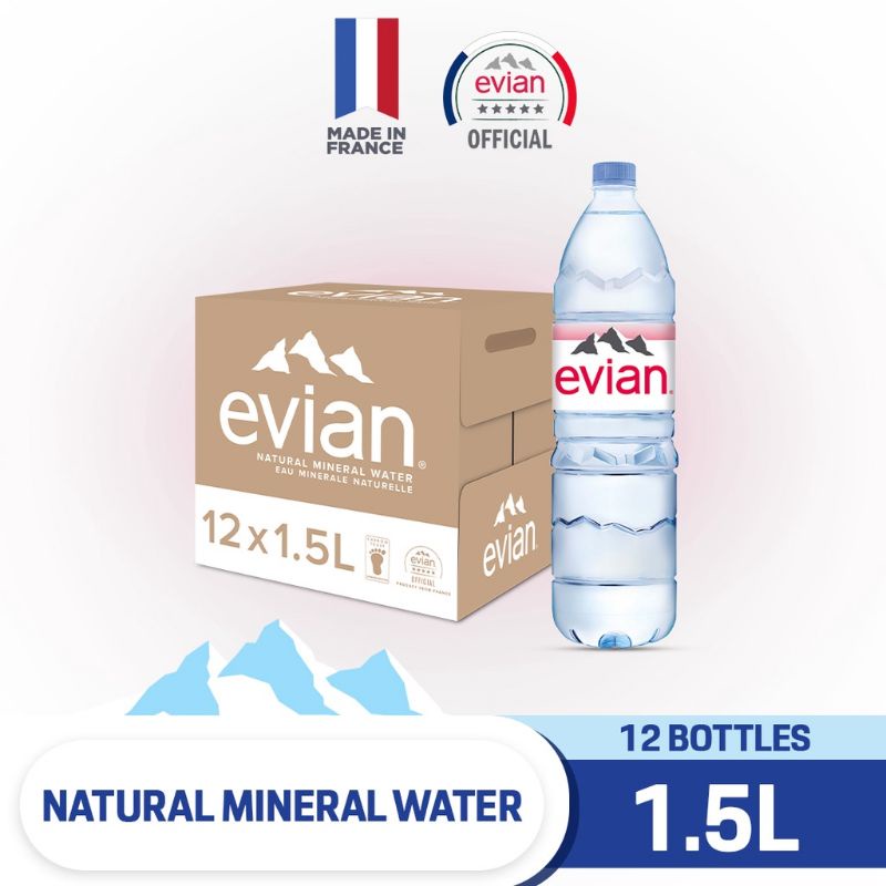 EVIAN NATURAL MINERAL WATER 1.5L