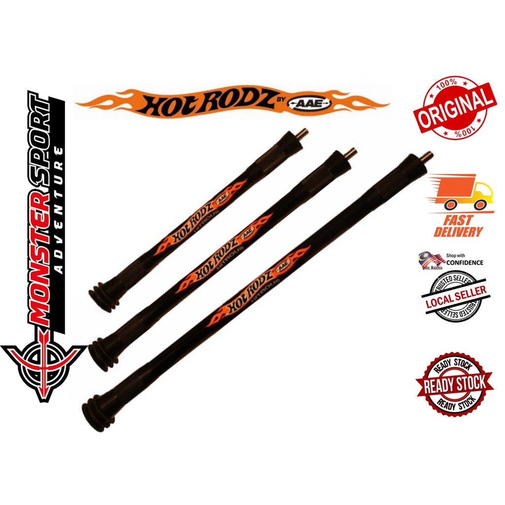 AAE Arizona Archery Hot Rodz Carbon Nitrous Short Rod Archery Recurve ...