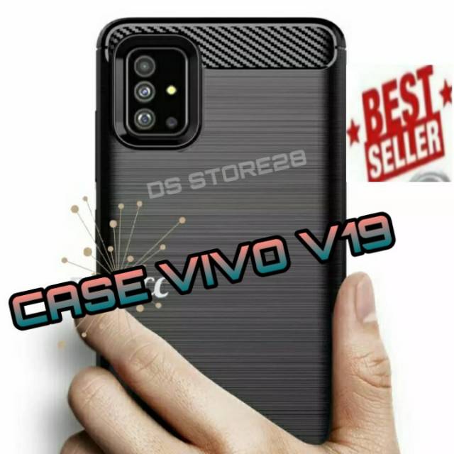 Case Vivo V19 2020 Matte Carbon Fiber Ipaky - Silicon Back Cover ...