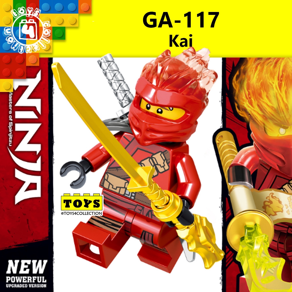 GA117 Ninjago Fire Chapter Kai Red Ninja Minifigures Compatible Building Blocks Shopee Malaysia
