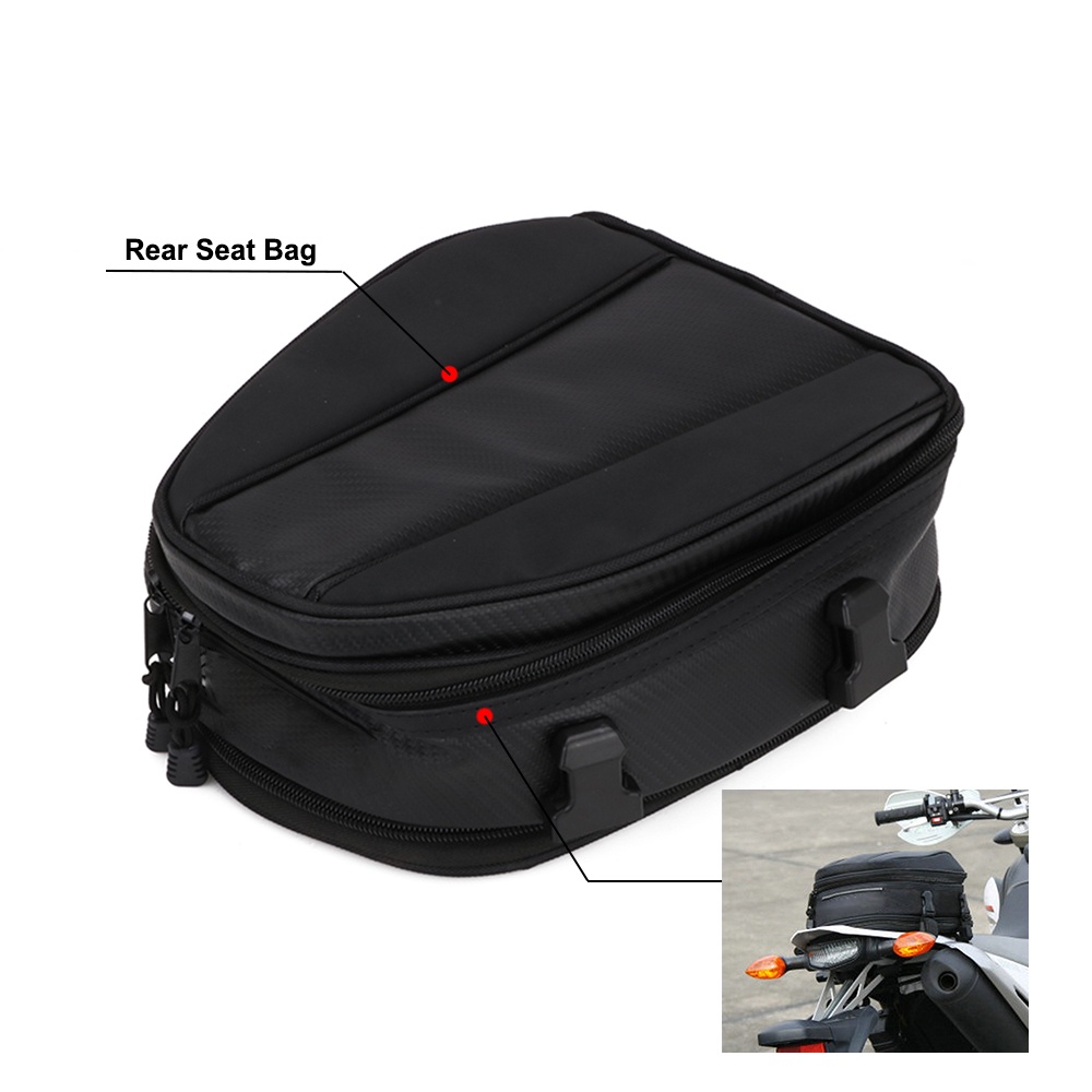 Jfg Racing Motorcycle Rear Seat Bag Waterproof Motorbike Travel Luggage