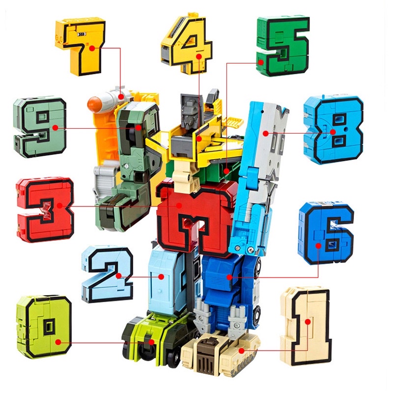 DIY Assemble Numbers Transformer Toy | Shopee Malaysia