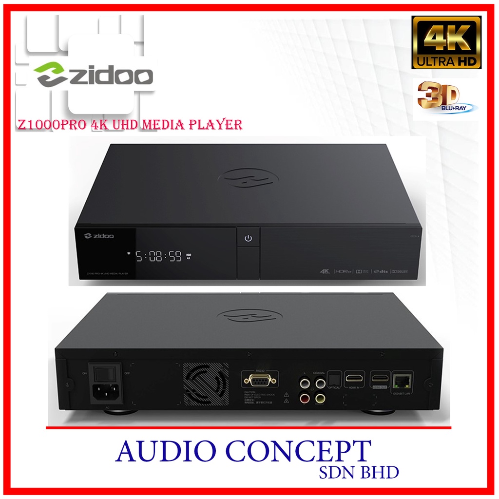 Zidoo Z1000 PRO 4K UHD Media Player | Shopee Malaysia