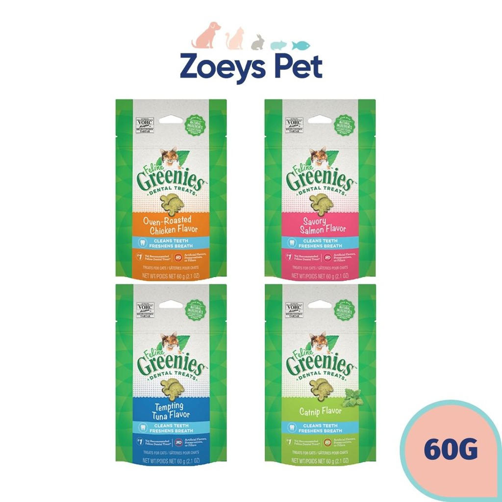 Greenies Feline 60g Cat Dental Treat (Salmon/ Tuna/ Catnip/ Chicken