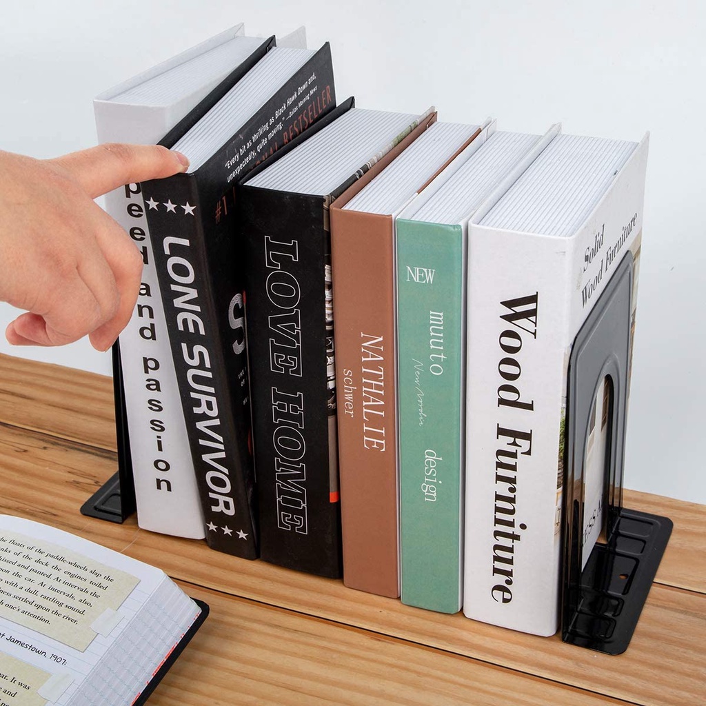 Book End (2ps in 1 set) High Quality Metal Book Stand Bookend Book ...