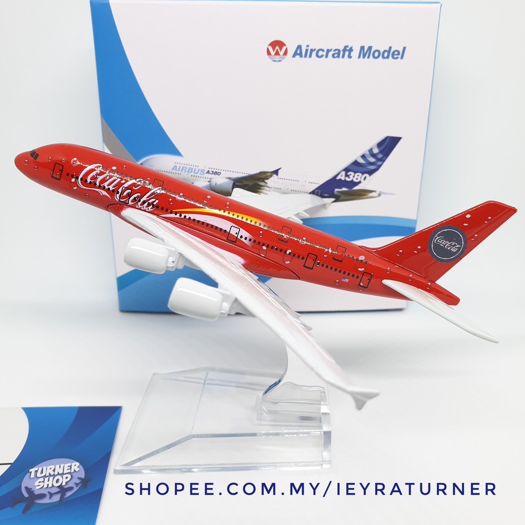 red-air-coca-cola-a380-aircraft-model-16cm-die-cast-metal-airplane