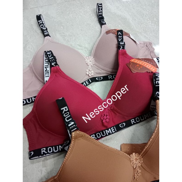 Foam BRA WIRELESS BRA FOR WOMEN FULL SIZE (BRA Romei writing strap ...