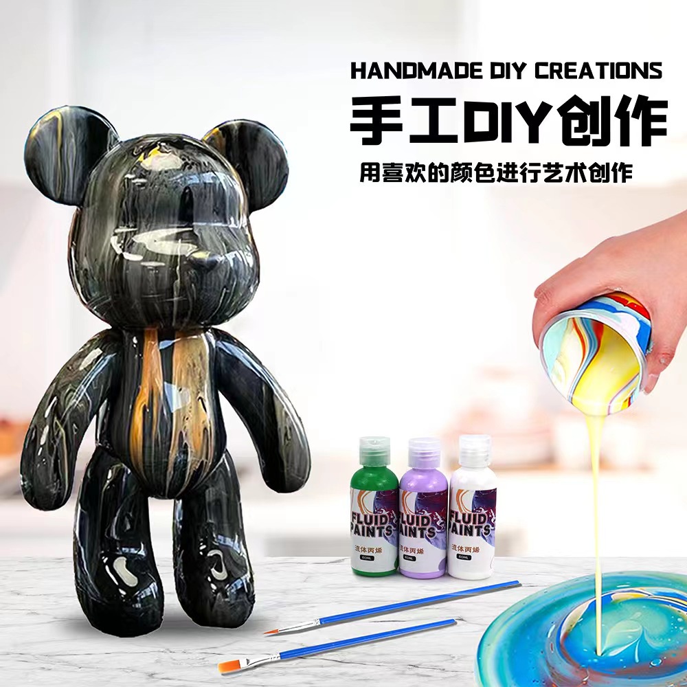 Bearbrick 400% 28 Cm – Violent Bear Blu, Statua In PVC Collezionabile, Home Decor E Regalo
