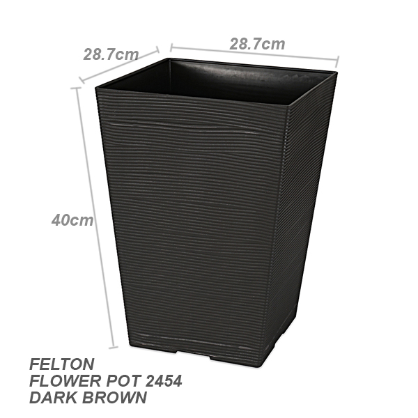 Felton Square Pot 2454 2455 Flower Plant Plastic Modern Design Home ...