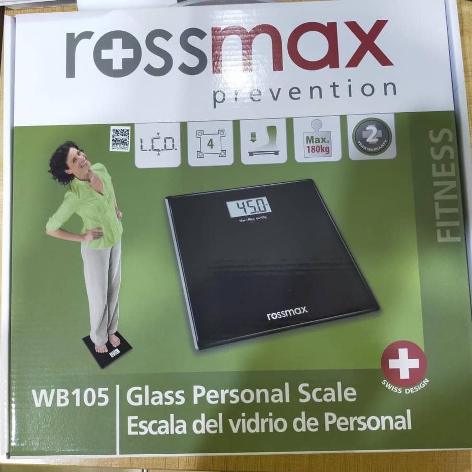 Rossmax Digital Glass Personal Scale - Super Slim Electronic | Shopee ...