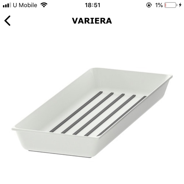 UPPDATERA Tray with spice rack, white/anthracite, 6x191/2 - IKEA