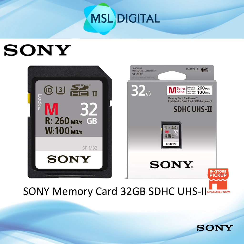 Sony SD Card SFM32 SFM32 SFM Series U3 UHSII SDHC Memory Card Class