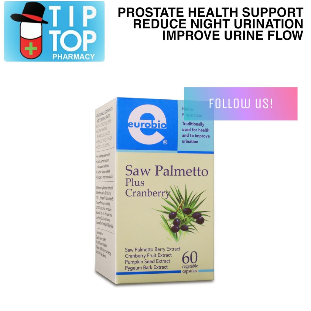 Eurobio Saw Palmetto Plus Cranberry 60's vegecaps ( with pumpkin seed