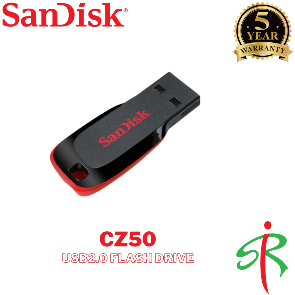 Sandisk Cruzer Blade Cz50 Usb 2 0 Flash Drive 8gb 16gb Shopee Malaysia