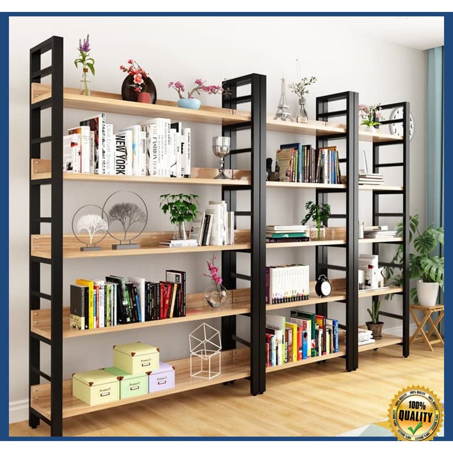 Modern Design Wood and Metal Display Rack / Book shelf / Bookcase ...