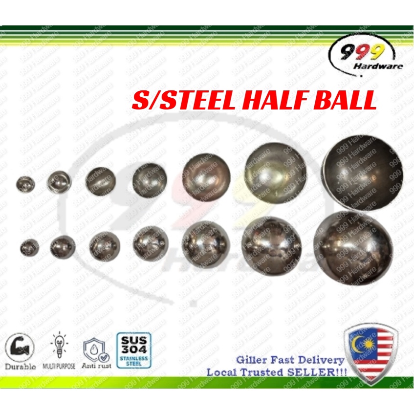 999 STAINLESS STEEL HALF BALL CAPPING 半圆蓋封口 / END CAP / WALL PLUG COVER