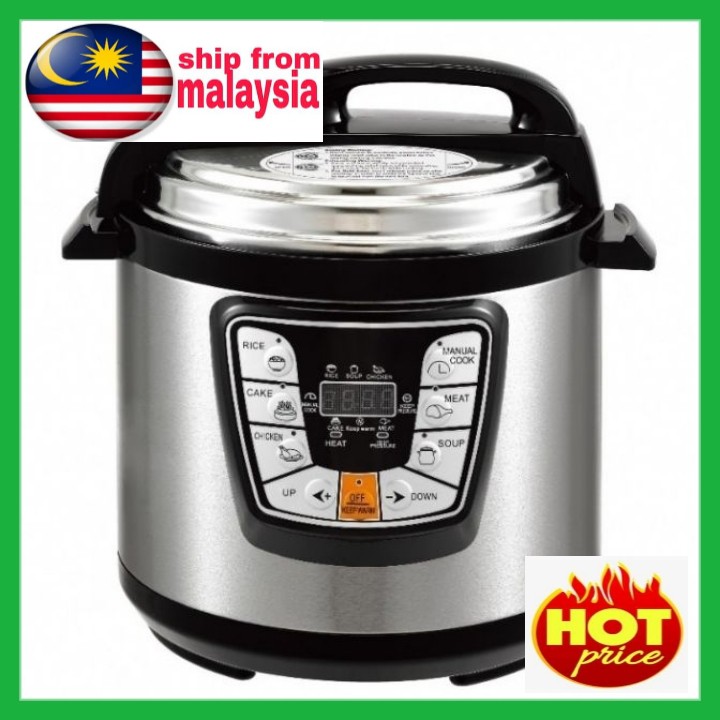 ISRA(6L)Elektrik pressure cooker timer rice cooker(6kg) Shopee Malaysia