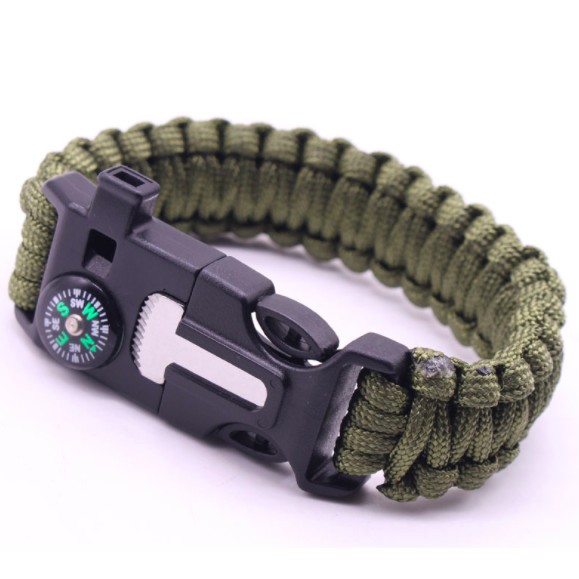 5in1 Outdoor Survival Bracelet Men Women Braided Multi-function Camping ...