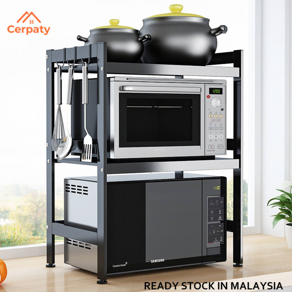 Rack Microwave Oven foldable Kitchen Rack shelf organizer Rack ...