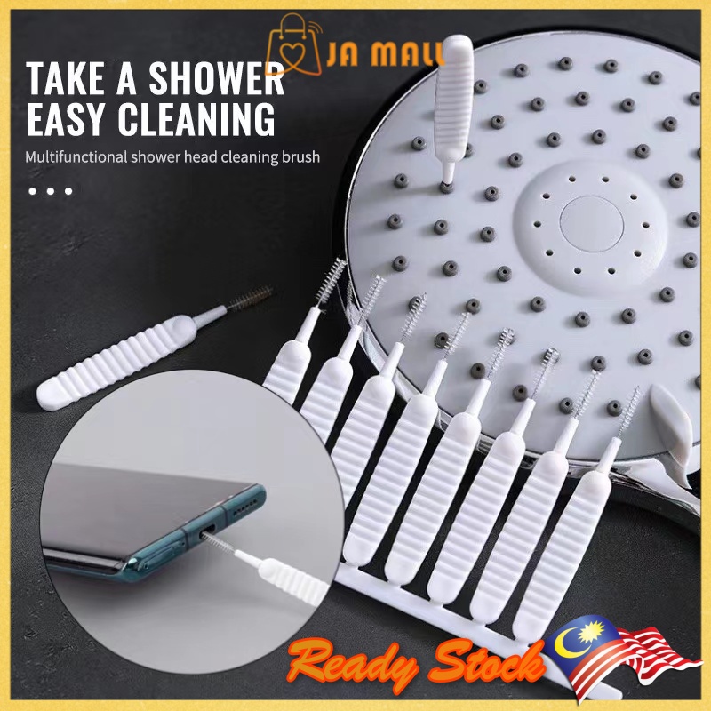 1set 10pcs Shower Head Spray Nozzle Cleaning Brush With Small