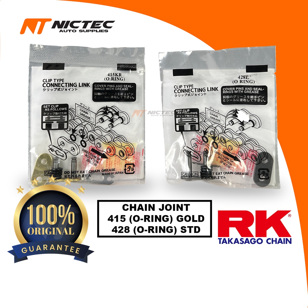 100% ORIGINAL RK CHAIN JOINT PIN RANTAI CHAIN PIN O RING 415 428 ...